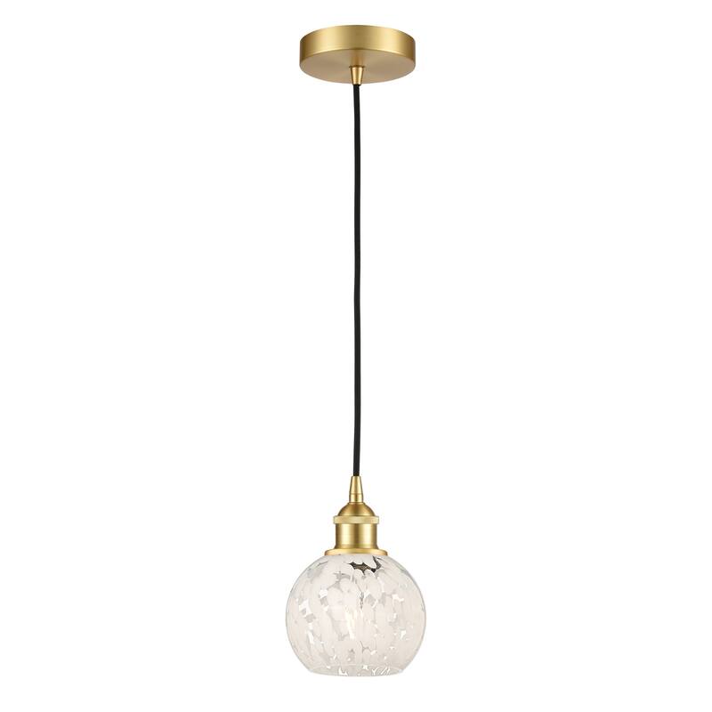 Innovations Lighting 616-1P 8 6 White Mouchette Pendant White