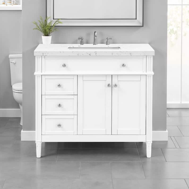 37'' Orinda Bathroom Vanity with Engineered Stone Top