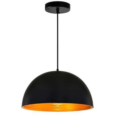 Modest 1 Light Down Pendant With Black Finish