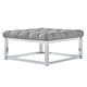 preview thumbnail 24 of 25, Solene Square Base Ottoman Coffee Table - Chrome by iNSPIRE Q Bold