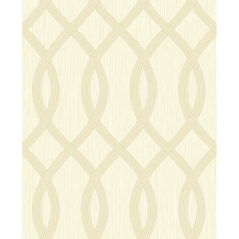 Seabrook Designs Joanie Geometric Ogee Unpasted Wallpaper