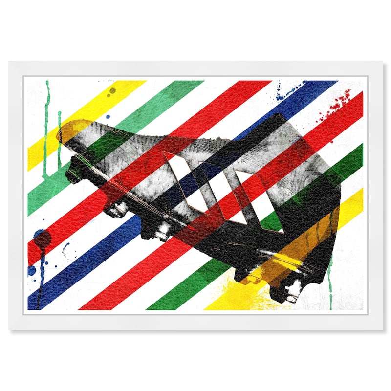 Wynwood Studio Prints Sports and Teams Soccer Cleats Boldness White and Modern & Contemporary Wall Art Canvas Print