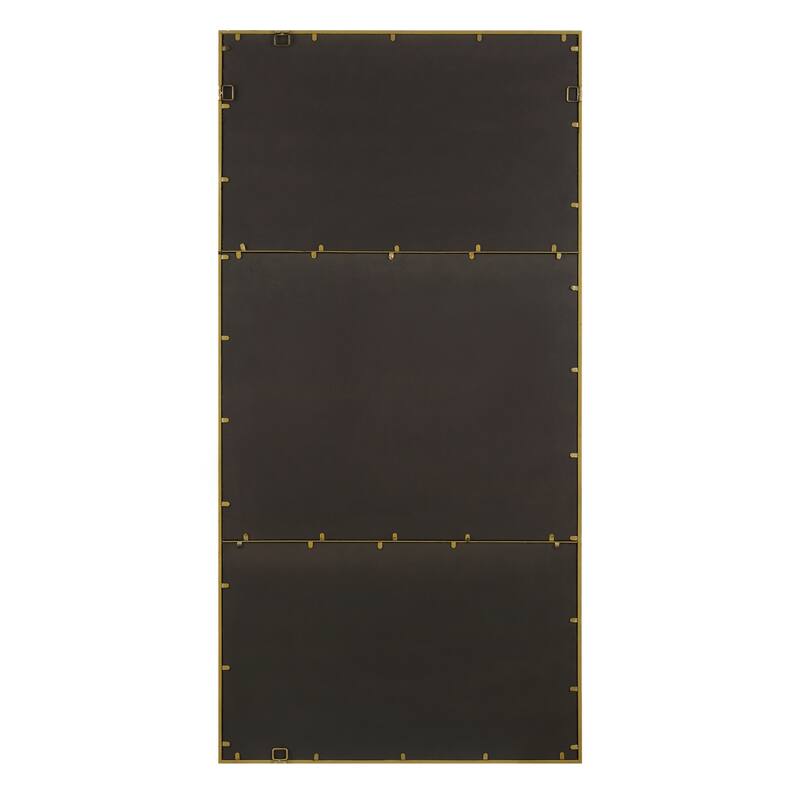 Industrial Window Framed Rectangular Wall Mirror - 79.75" - Antique Gold