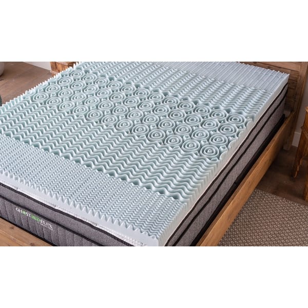 GhostBed 3 Inch Cooling Gel Memory Foam Mattress Topper Waterproof