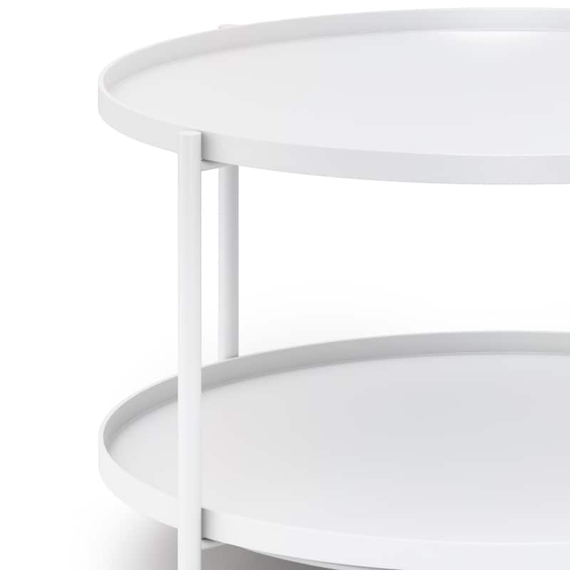 WYNDENHALL Lipton Industrial 32 inch Wide Metal Coffee Table - 31.5 "w x 31.5" d x 18.5" h