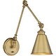 preview thumbnail 11 of 9, Savoy House Morland 16" Tall Wall Sconce with Plug Warm Brass