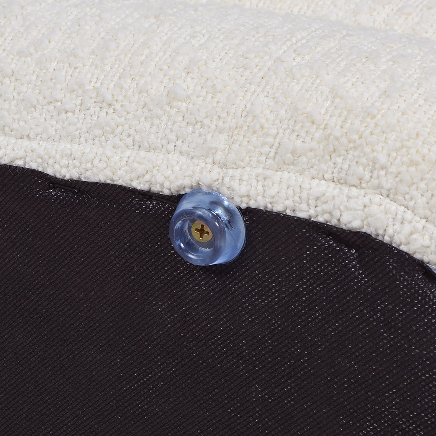 Oval Upholstered End of Bed Bench, Multifunctional Tufted Storage Bench, Shoe Bench with Hidden Storage Compartment