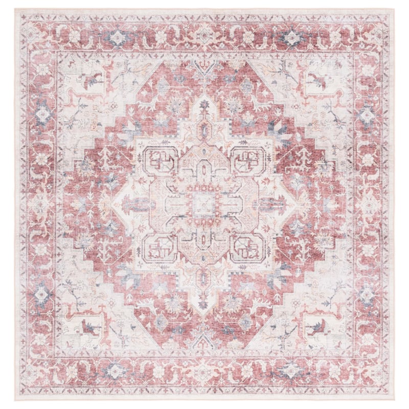 SAFAVIEH Arizona Malkah Vintage Rug - 6' Square - Rust/Beige