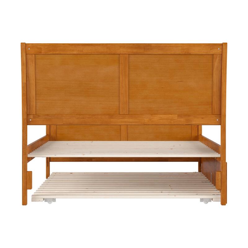 Portland Full Size Platform Bed with Matching Footboard & Trundle