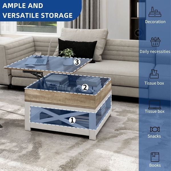 Small square lift top coffee table sale