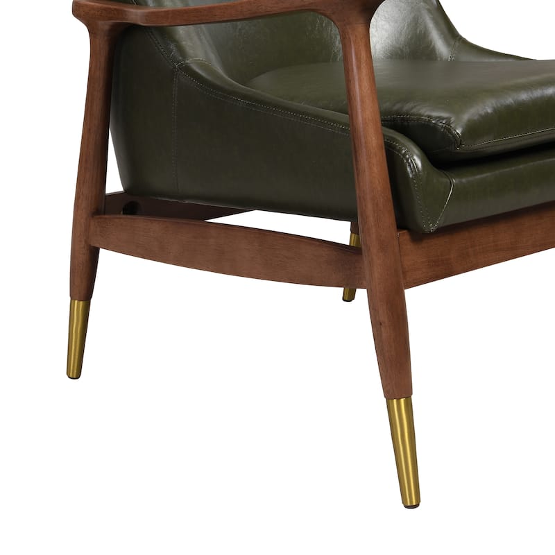 Amber Faux Leather Modern Lounge Chair by Christopher Knight Home