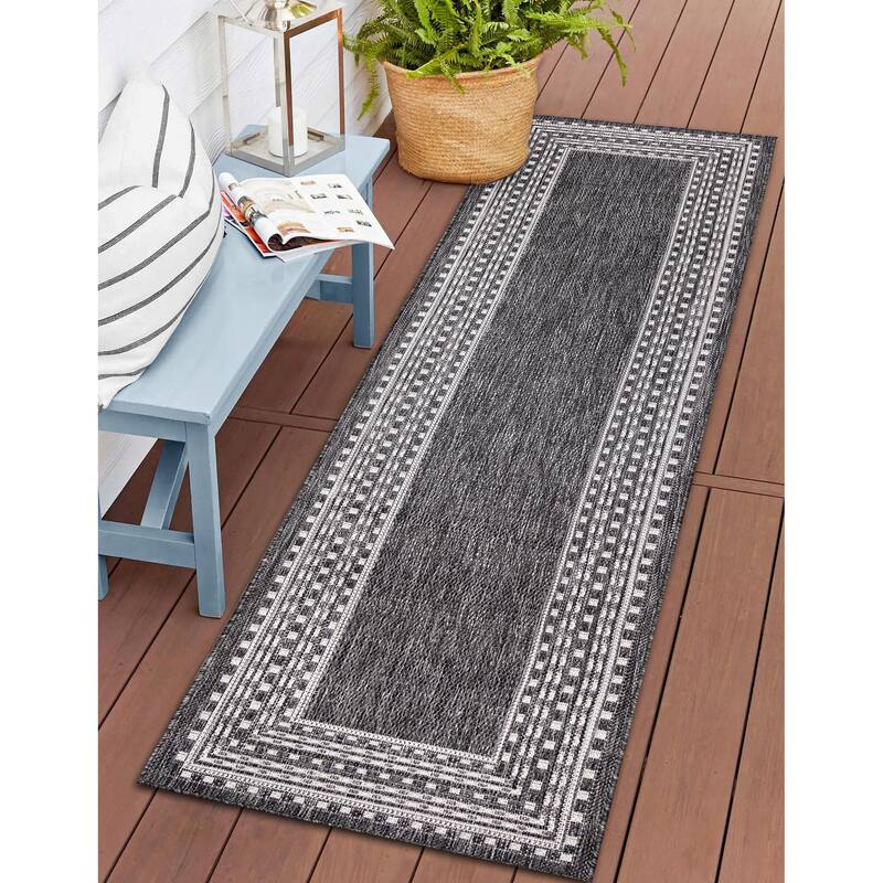 Liora Manne Malibu Etched Border Indoor/Outdoor Rug