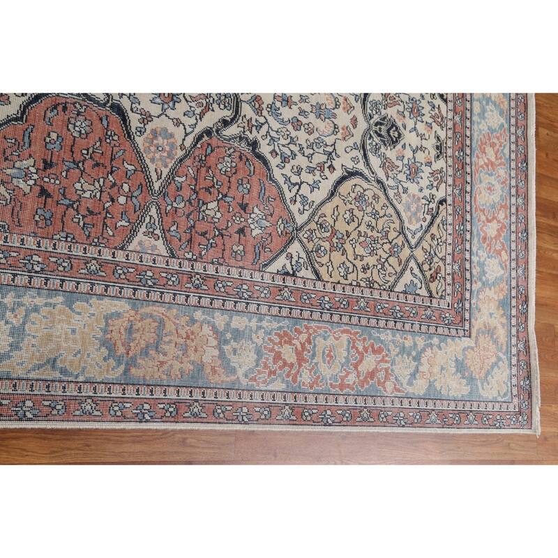 Geometric Bakhtiari Turkish Oriental Area Rug Hand-knotted Wool Carpet - 9'9" x 13'0"