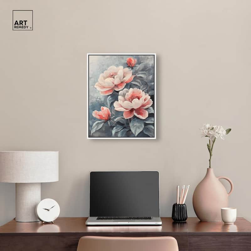Blush Peony Canvas by Art Remedy