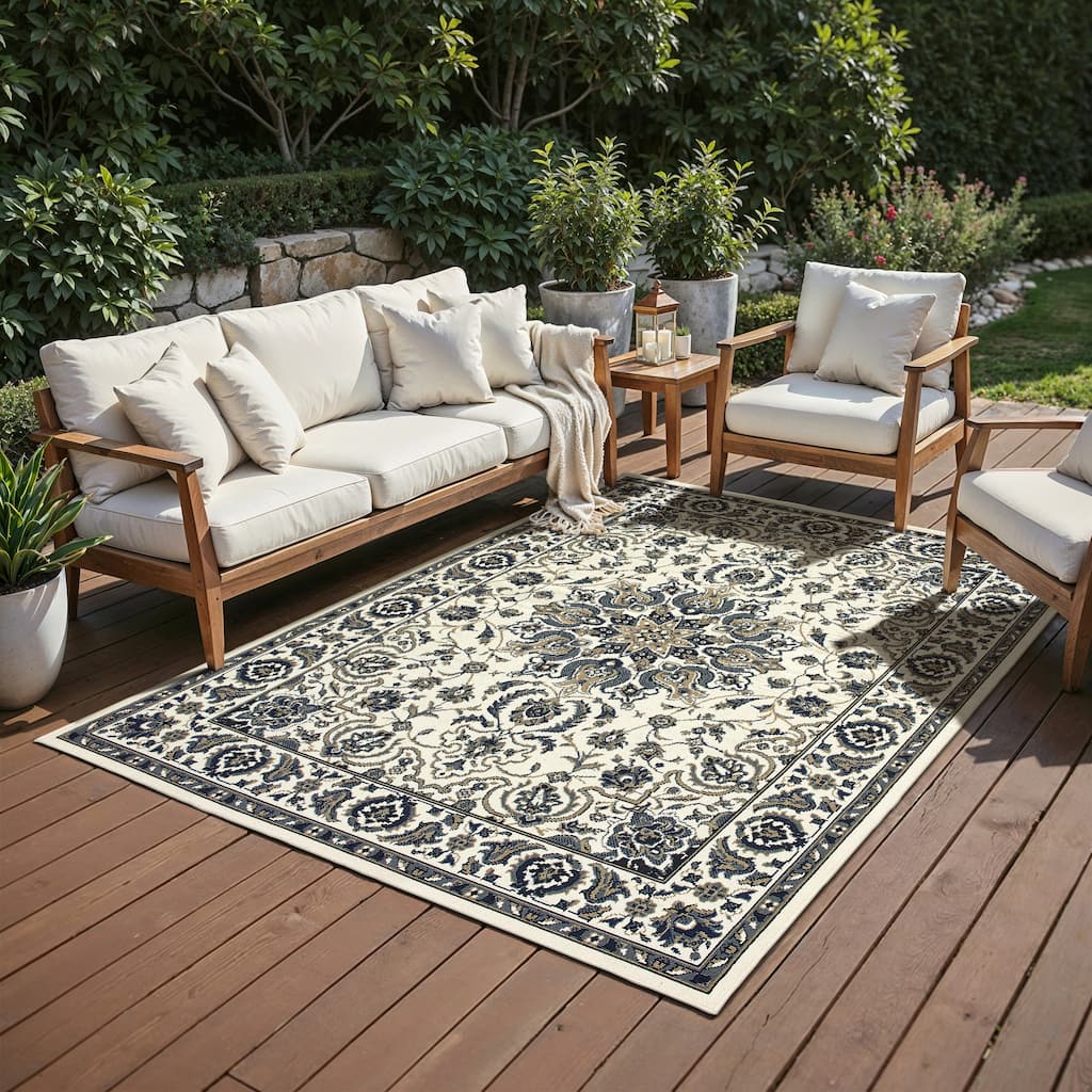 Style Haven Marianna Medallion Indoor Outdoor Area Rug