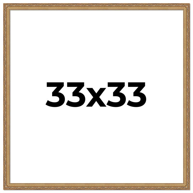 33x33 Frame Red Solid Wood Picture Frame Width 1.75 Inches | Interior Frame Depth 1 13/16 Inches