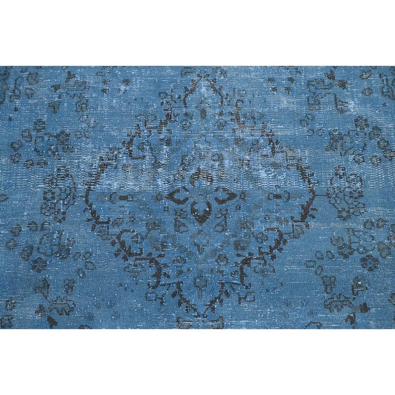 Over-Dye Floral Hamedan Persian Area Rug Wool Handmade Carpet - 6'8" x 9'6"