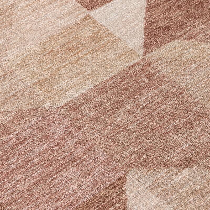 Machine Washable Indoor/ Outdoor Geo Rubi Chantille Rug