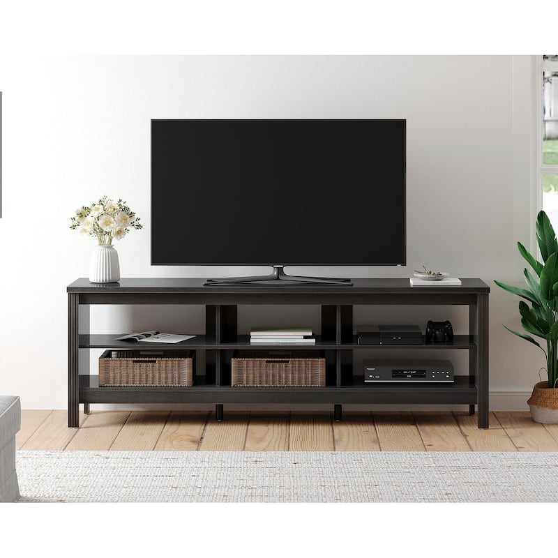TV Stand for 75 Inch TV, Wood Entertainment Center with Storage, 70"