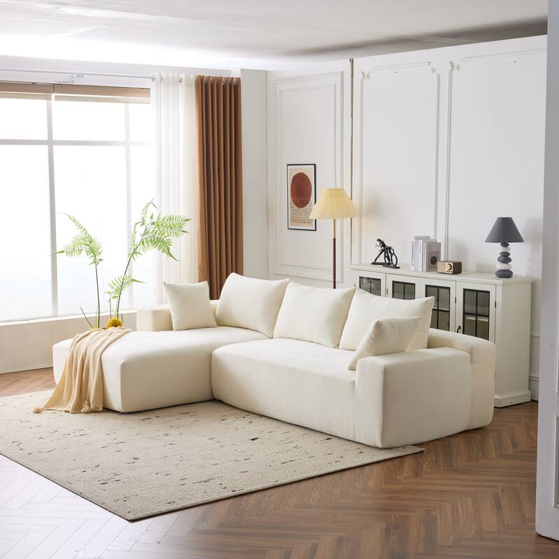 107.9" Chenille Extra-Deep Modular Sectional Sofa