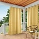 preview thumbnail 34 of 128, ATI Home Indoor/Outdoor Solid Cabana Grommet Top Curtain Panel Pair 54x96 - Sundress Yellow