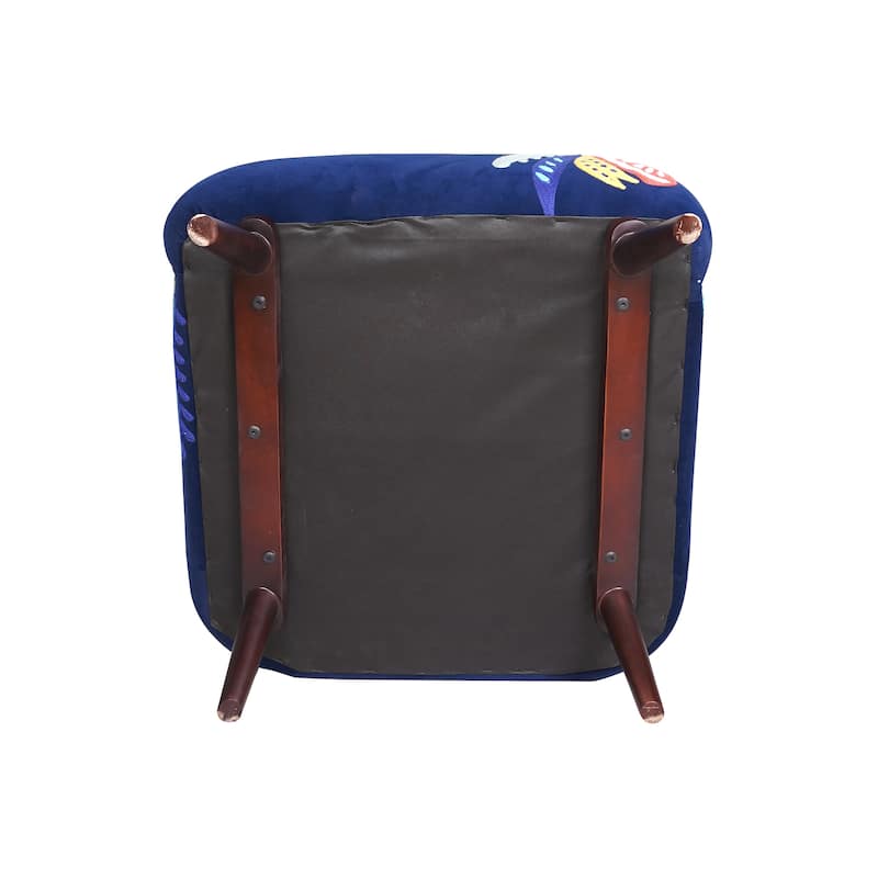 Nico Floral Embroidered Velvet Upholstered Accent Chair by Sevita