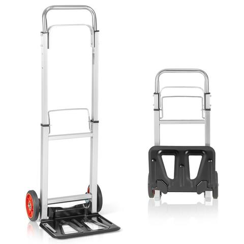 Costway Folding Hand Truck Aluminum Dolly Cart with Telescopic Handle - See Details