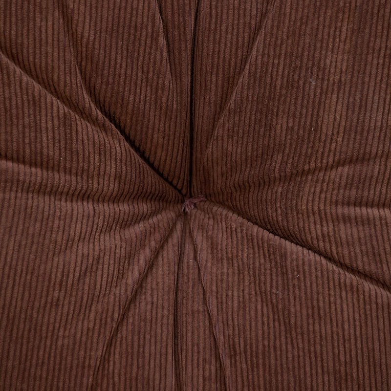 Corduroy Styled Burnt Orange Tufted Floor Pillow