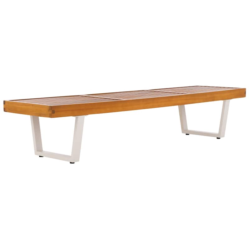 SAFAVIEH Outdoor Patio Furniture Heather 72" Bench - 72"W x 19"D x 14"H
