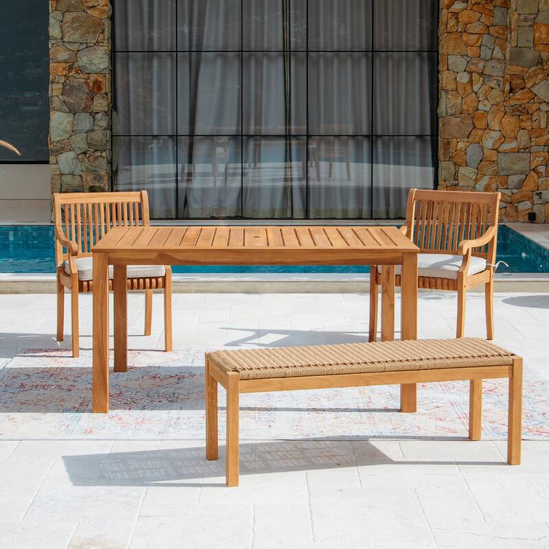 Cambridge Casual Chara 4-Piece Teak Patio Dining Set