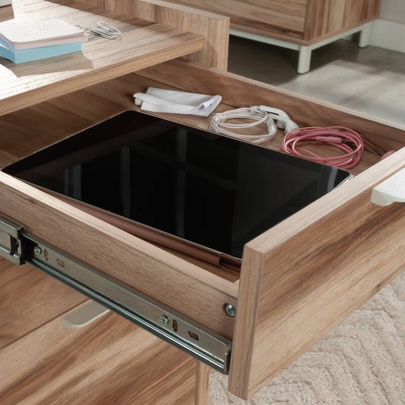 Brown Mobile File Cabinet with 3 Drawers and Casters for Small Office Spaces
