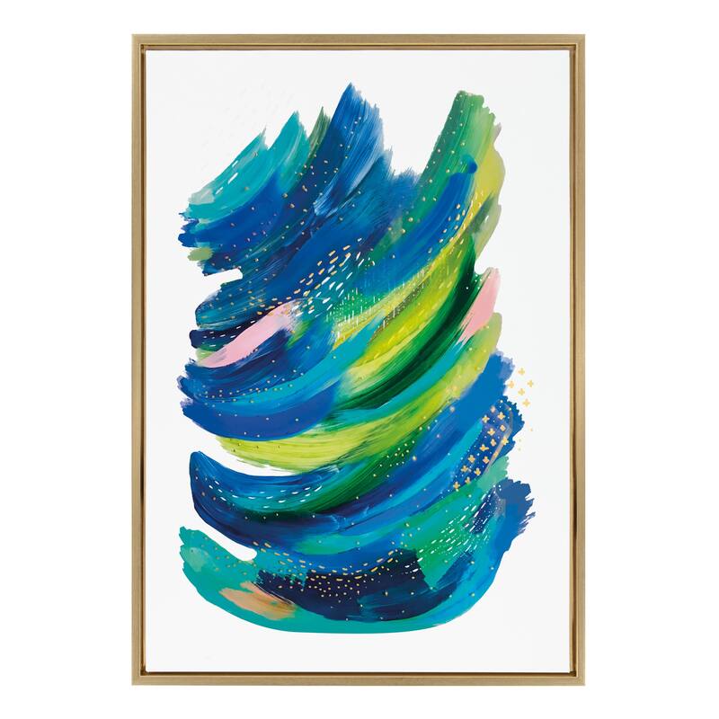 Kate and Laurel Sylvie Bright Abstract 2 Framed Canvas by Jessi Raulet of Ettavee