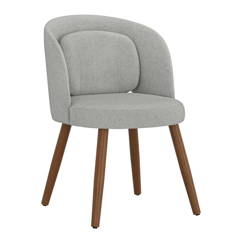 Linen Dining Chairs Set of 2/4/6 with Solid Wood Legs, Modern Kitchen Chairs with Lumbar Pillow for Dining Room Beige