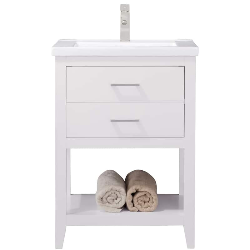 Cara 24" Single Sink Vanity in White
