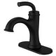 preview thumbnail 21 of 29, Single Handle Bathroom Sink Faucet with Drain Kit 1 Hole Brass Modern Bathroom Basin Vanity Faucets with Deck plate Matte Black