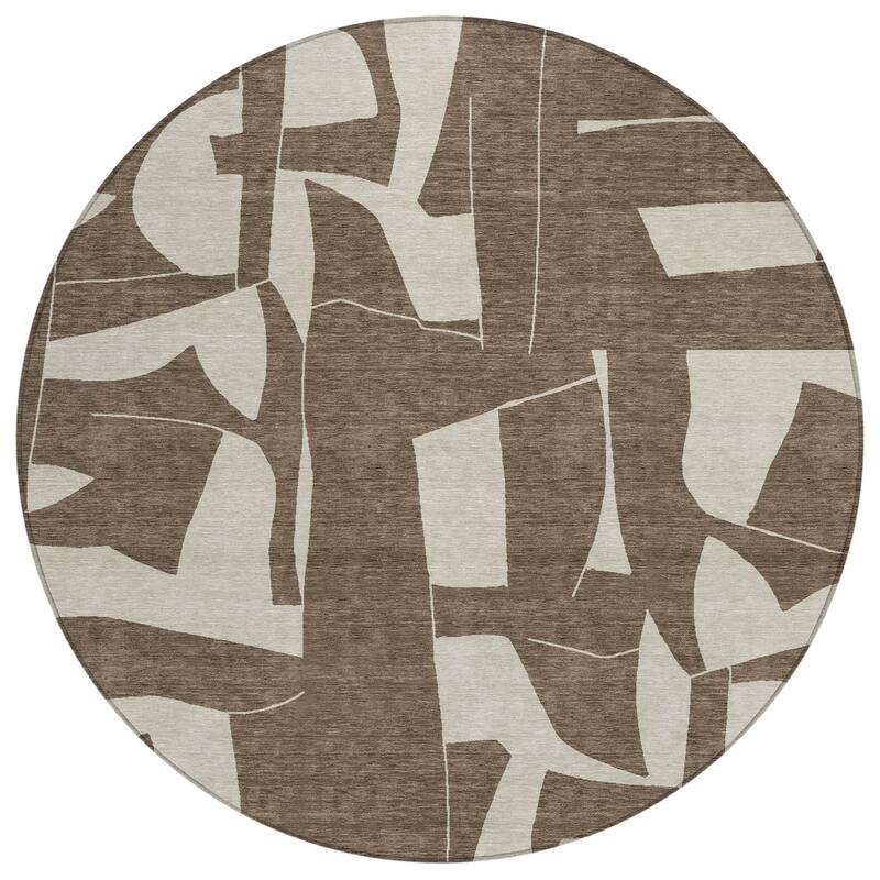 Machine Washable Indoor/ Outdoor Modern Creede Chantille Rug