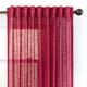 preview thumbnail 20 of 29, Chanasya Textured Kitchen Bedroom Semi-Sheer Window Curtain Panel Pair (Set of 2) W52 x H63 Inches - Red