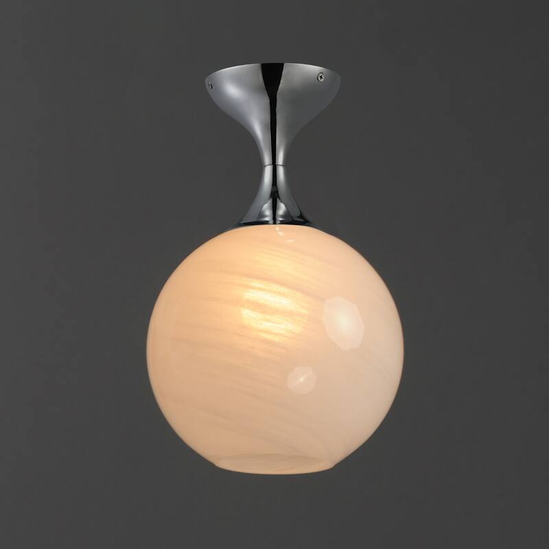 Maxim 21229MR Neve 9" Wide Semi-Flush Globe Ceiling Fixture