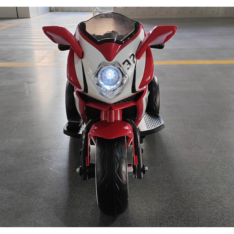 Children's Motorcycle with Headlight, Ride on Motorcycle with Illuminated Wheels, Electric Car Toy with LED Lights