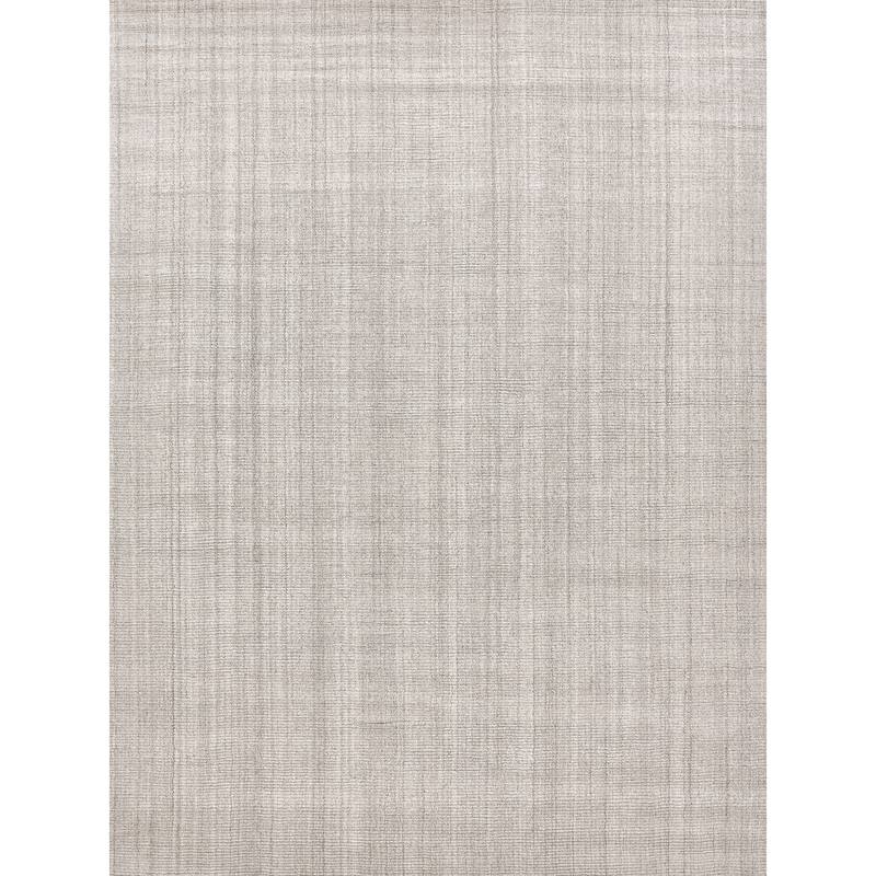 EXQUISITE RUGS Robin Hand-loomed Bamboo Silk/Wool Silver Area Rug.