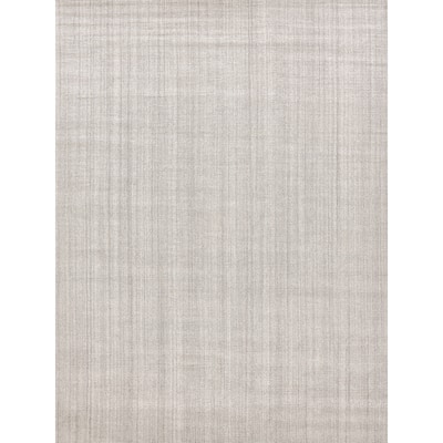 EXQUISITE RUGS Robin Hand-loomed Bamboo Silk/Wool Silver Area Rug.