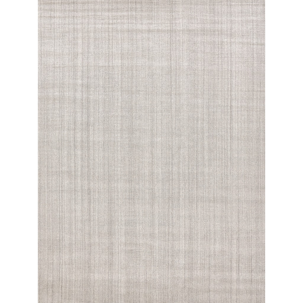 EXQUISITE RUGS Robin Hand-loomed Bamboo Silk/Wool Silver Area Rug.