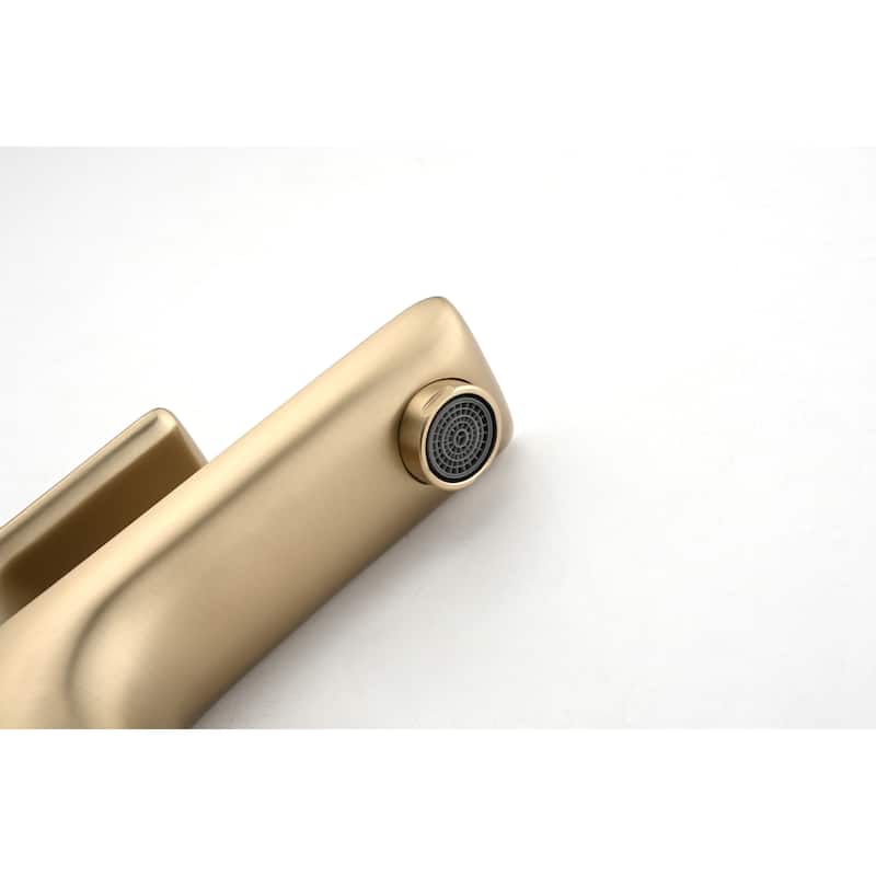 Single Handle Bathroom Sink Faucet with Ceramic Valve Core and Aerator, Rust Proof, Anti Fingerprint, Splash Proof, Silent