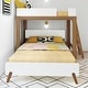 preview thumbnail 20 of 36, Max and Lily L-Shaped Twin over Queen Bunk Bed with Ladder on End