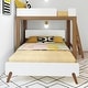 Max and Lily L-Shaped Twin over Queen Bunk Bed with Ladder on End - Bed ...