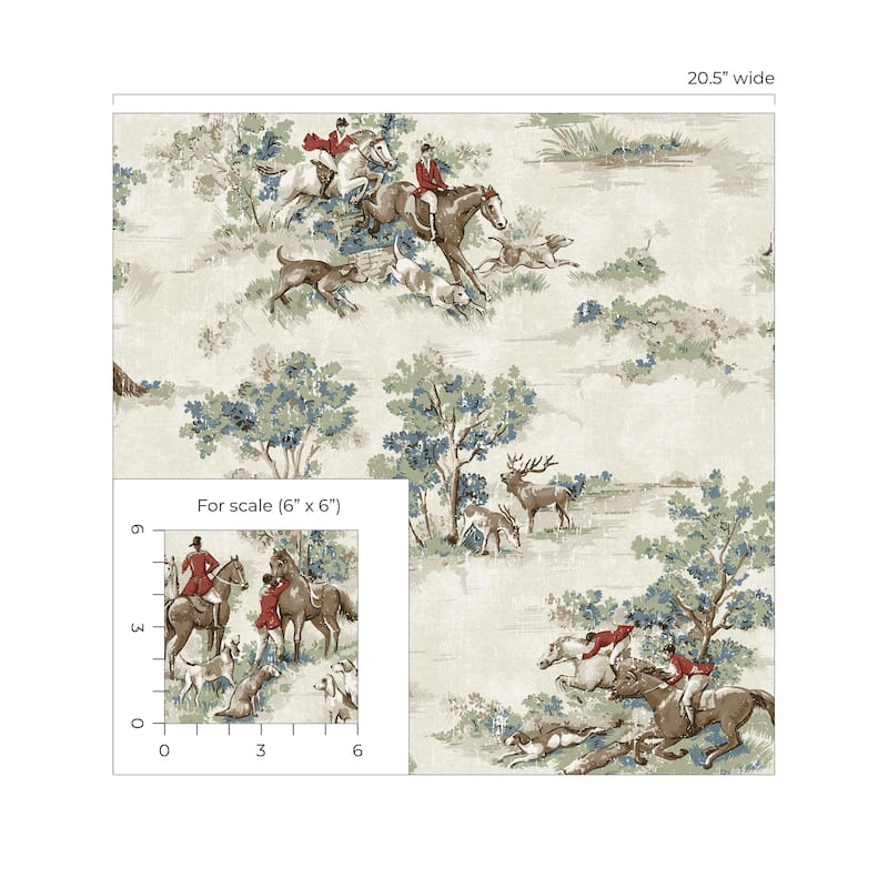 Harry & Grace Horse Race Peel and Stick Wallpaper