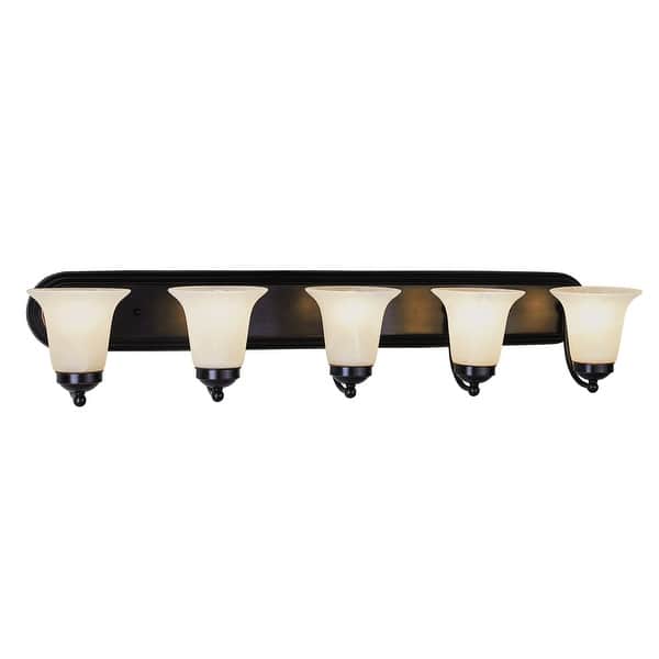 slide 2 of 3, Trans Globe Lighting Rusty 5 Light 38" Wide Bathroom Vanity Light with
