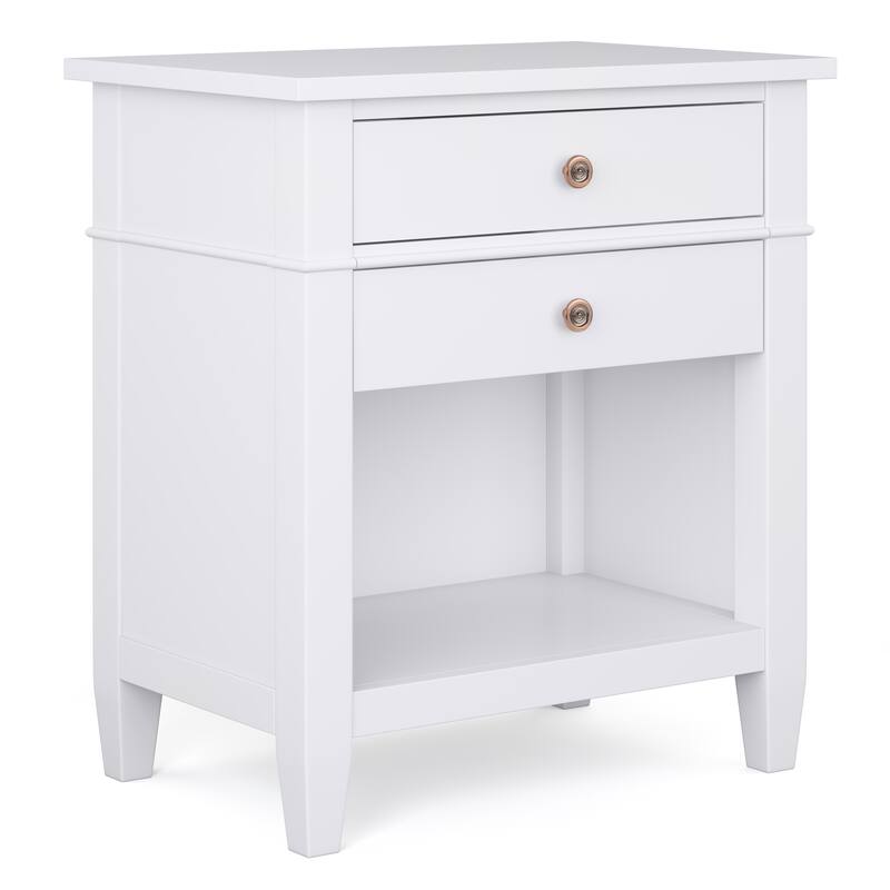 WYNDENHALL Sterling SOLID WOOD 24 inch Wide Bedside Nightstand Table