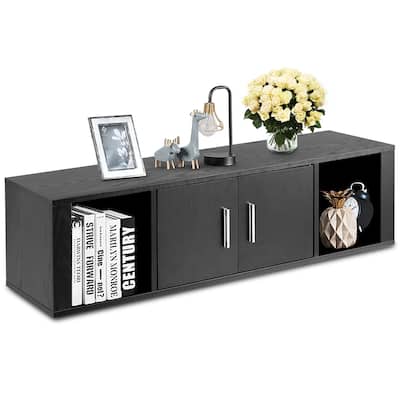2 Cube Wall Mounted Storage Cabinet Floating Media Hanging Desk