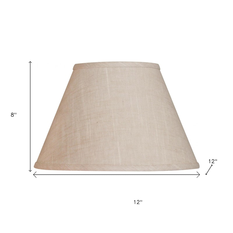 HomeRoots Light Yellow Linen Empire Lamp Shade - 12" L x 12" W x 8" H